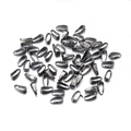 Textured pinch bails for pendant necklaces in gunmetal black finish bulk pack - 2*6mm / Gun Black