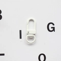 Moschettone rotante in metallo bianco opaco per portachiavi e accessori fai da te - Bianco