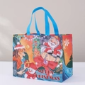 Christmas non-woven tote bag with Santa illustration and Merry Christmas text - Christmas Style 34