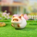 Cute cartoon resin cat figurine in white and brown colors for creative desk decoration - Siamese Cat (1227-1)