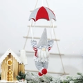 Décoration de Noël gnome en parachute rouge et gris pour vitrine et ambiance festive - Chapeau Gris