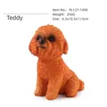 Statuetta realistica di cane Teddy marrone-arancio con trama a pelo, altezza 10,5 cm - Cane Teddy (PL127-1094)