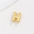 Makroaufnahme von 18K vergoldetem H-Buchstabenanhänger für DIY-Ketten und Schmuck - H-Stil (5772646001909) / Nur Anhänger / Gold