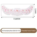 Metallic rose gold butterfly freckle face tattoo sticker for makeup QT-0125 - Rose Gold Stamping Freckle Face Patch(QT-0125)