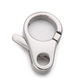 Einzelner Karabinerverschluss aus Edelstahl für DIY-Schmuck und Taschen in Silber - Silberner Wassertropfen Stil (KLJ6297-Z)