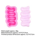 Pink S-shaped wave silicone mold for handmade candles and plaster crafts with sample - 4#B325 Pink