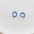 Minimalist royal blue lacquered open jump rings for DIY jewelry and accessory making - Sapphire Blue