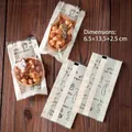 6.5x13.5cm transparent gusseted cookie bag with hand-drawn kitchen pattern for nougat - Baking Tool Pattern (Gusseted) / 6.5*13.5+2.5cm (100 Pieces/Pack)