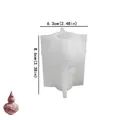 White silicone mold for vintage relief bottle candles with 8.6cm height measurement - No. 1 Embossed Relief Bottle
