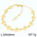 Elegante goudkleurige armband met paarse geboortesteen en veerbedeltje - Paars (KB210352-GC)