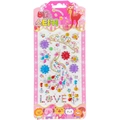 3D peacock crystal diamond sticker sheet with LOVE text for DIY crafts decoration - Peacock Style