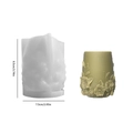 Relief floral pattern cylinder silicone mold for DIY candles 9.5cm height and 7.5cm diameter - Style 1 Embossed Vine Cylinder