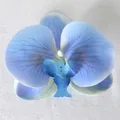 Testa di orchidea phalaenopsis artificiale blu sfumato per accessori capelli fai da te - Pellicola 3D Blu N. 2 (Grande)