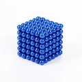 Vibrant blue 5mm magnetic balls puzzle cube made of 216 pieces for brain training - 5mm 216Pcs Metal Box / Dark Blue