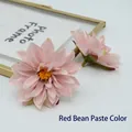 Artificial dahlia flower head in dusty rose silk for DIY headwear and floral decor - Dust Rose