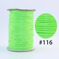Neon green Korean waxed cord on spool for DIY jewelry making, color code #116 - 116 Grass Green / 1.0mm 160m