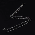 Silver star tassel hair chain accessory with black clip on professional dark background - 1pc 2-Row Star Chain
