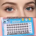 LMLTOP fishtail fairy cluster lashes mixed lengths 6-12mm 80 clusters set - SY907 Lazy Man 3-Step (Upper & Lower)