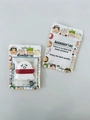 Cute white and red cartoon character marshmallow air cushion puff in retail blister pack - Ghost 7 + Packaging Bag