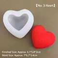 Detail view of heart silicone mold with dimensions 7x6.7x3.4cm for candle or soap making - No.3 (Finished Size 6.1x5.8cm)