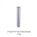 Purple 2x12cm PC plastic test tube for hydroponic vase silicone mold accessory - 12cm PC Test Tube / Purple