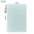A5 light blue leather weight loss planner with gold Health plan logo and tassel - A5 / Blue