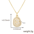 Collana dorata con ciondolo ovale lettera E in smalto bianco e bordi in zirconi - E Oro Ciondolo Solo (Senza Catena)