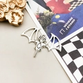 Vintage silver alloy bat pendant charm with hanging hole for DIY necklace making - 1Pc Bat 22x33mm