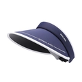 Navy blue ice silk sun visor with MENGLANDI letter print for women UV protection - Adjustable / Blue