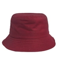 Classic cotton bucket hat in deep burgundy red with durable twill texture finish - Burgundy