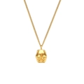 Minimalist 18K gold plated necklace with a muscular torso pendant on a fine link chain - Female Fitness Abs Torso Pendant Necklace