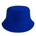 Detailed macro view of the royal blue cotton fabric texture on a bucket hat - Royal Blue