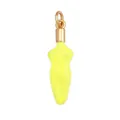 Ciondolo peperoncino giallo vivace in rame con base placcata oro e zirconi - Forma Torso-Giallo