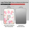Double-sided 45x29.5cm ebony and stainless steel cutting board with fruit pattern print - Large Thickened (Stainless Steel + Food Grade PP)