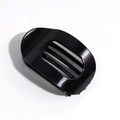 Glossy black leopard style claw clip in curved oval design on a white background - Glossy Black