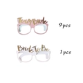 Set of 10 bachelorette party paper glasses with pink Team Bride and white Bride To Be text - One Size / Pink and White