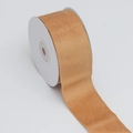 Ruban en velours marron caramel sur bobine blanche pour DIY et emballage cadeau - 4cm de Large * 5 Yards de Long / Orange