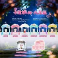 Nine-tailed fox mystery box figure in peach blossom forest theme with semi-transparent PVC - -451 Ten Miles Of Peach Blossoms Nine-tailed Fox Box 6 / Full Box Set