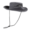 Cappello outdoor grigio scuro a asciugatura rapida con rete traspirante e cordino - grigio scuro