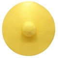Bright yellow oversized 25cm brim straw hat with spiral weave and foldable sun protection - Yellow