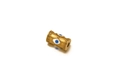 Antique gold stainless steel bead with blue enamel evil eye charm for jewelry making - 8x14mm Cylinder/3.2mm Hole/Four-sided White & Blue Eye