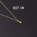Minimalist gold necklace featuring bright yellow and green zircon fruit pendant - Marquise Yellow Green Gem Style (607-1#)