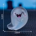 Mini figurine fantôme lumineuse avec visage souriant, taille 3.2cm par 2.8cm environ - Style 5 Elfe Souriant