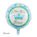Ballon en aluminium Little Prince 18 pouces avec couronne pour fête de garçon - 18 pouces / Ballon Rond Prince 18 Pouces