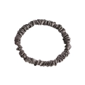 Dark gray 22 momme mulberry silk scrunchie size XS with a smooth satin finish - XS Extra Small / Grey Coffee