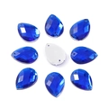 Dark blue teardrop crystal sewing stones with faceted surface for DIY crafts - 13x18mm Royal Blue 50pcs/Pack