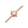 Rose gold plated connector with sparkling starburst cubic zirconia for DIY jewelry - Rose Gold Plated Eight-Point Star with Zirconia