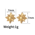 Minimalist 18K gold plated stainless steel 7mm star stud earrings in gold finish - Octagram