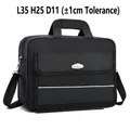 Black waterproof oxford men's business briefcase with shoulder strap, size 35x25x11cm - Reflective Black Small (35cm)