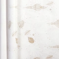 Waterproof white Kraft paper with gold Christmas pine cones and snowflakes pattern - Christmas Series Pine Cone White / 43*300CM